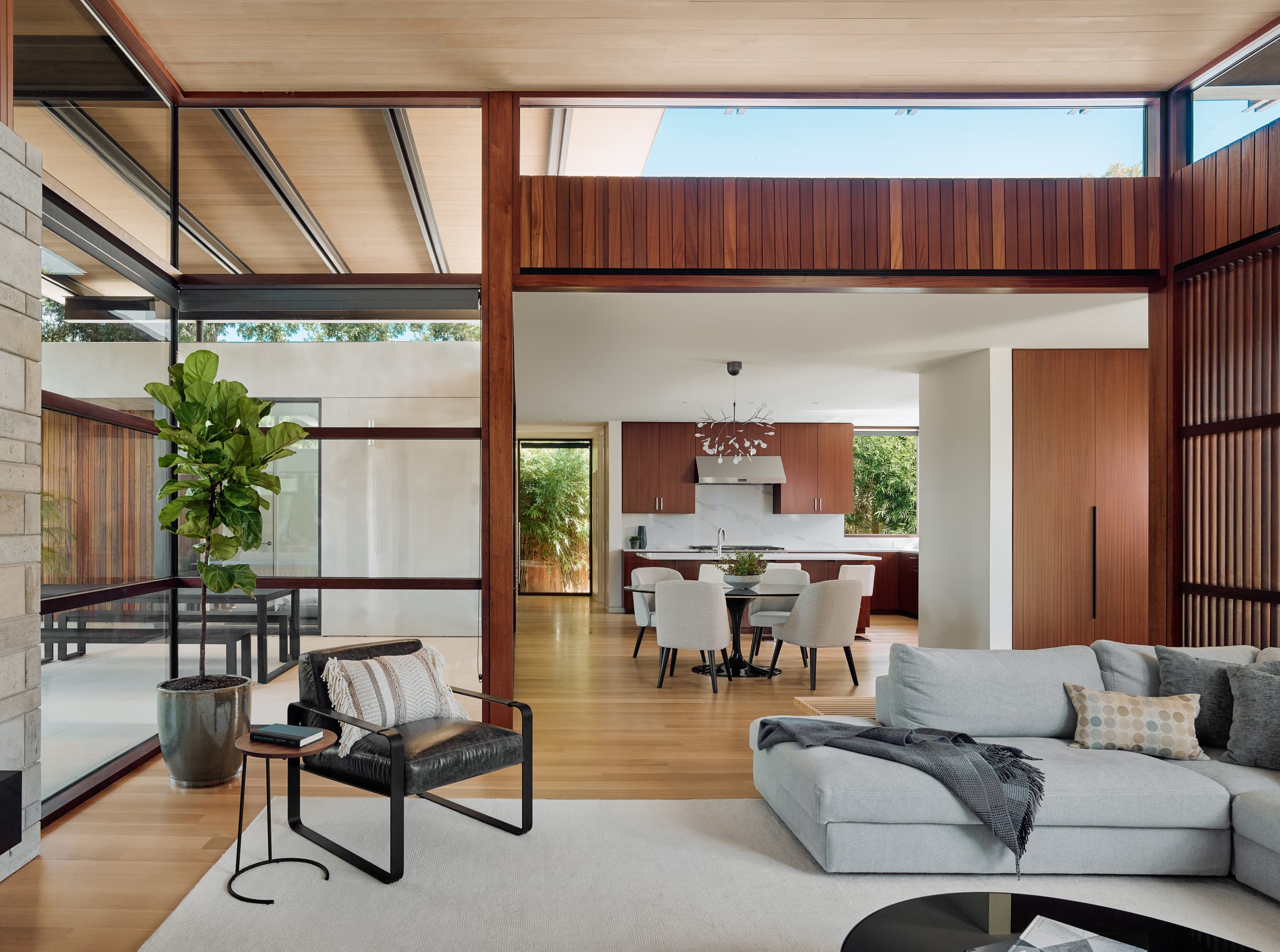 Canopy House - Living to Kitchen; A Parallel Architecture