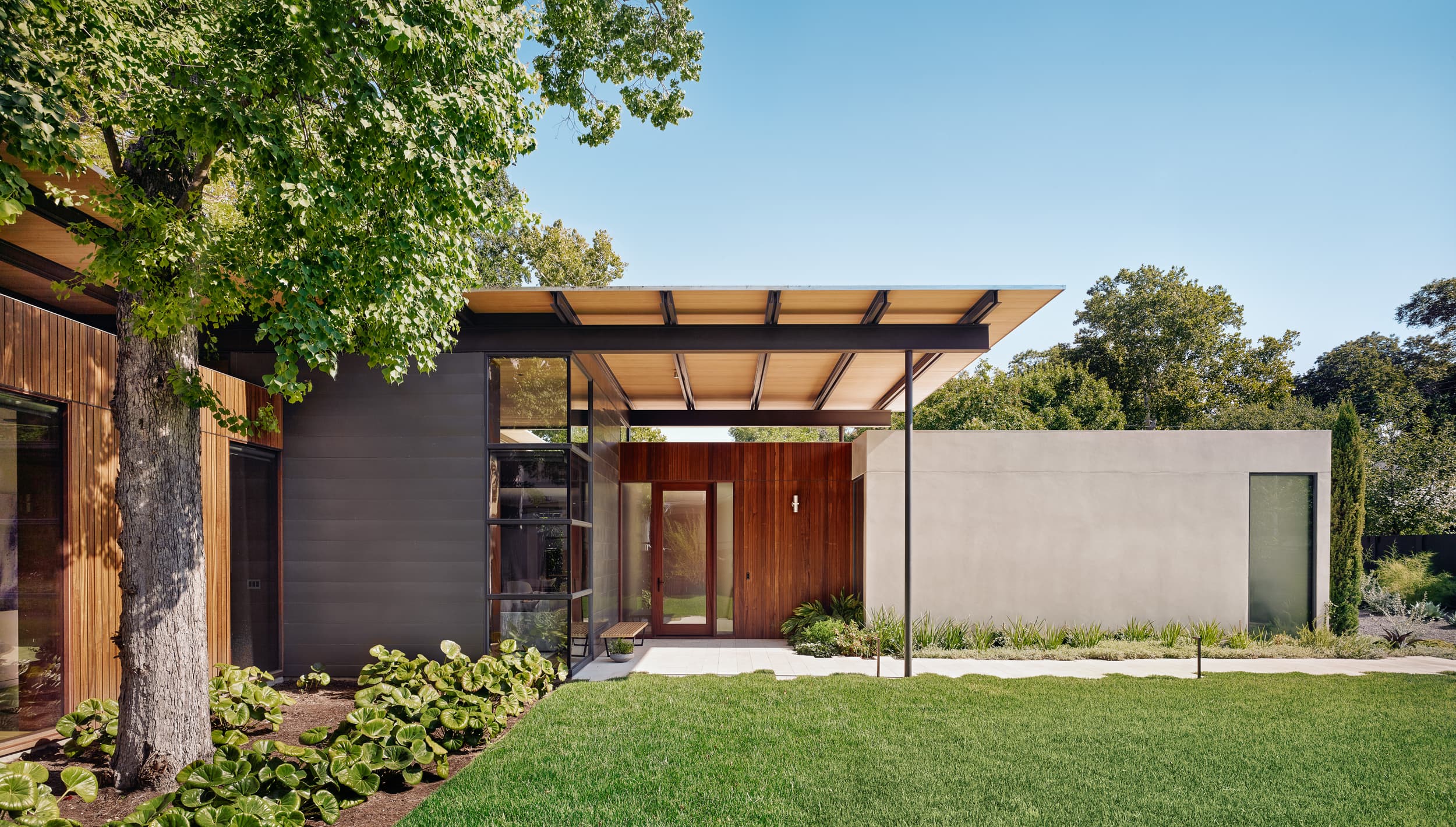 Canopy House - Front Entry; A Parallel Architecture