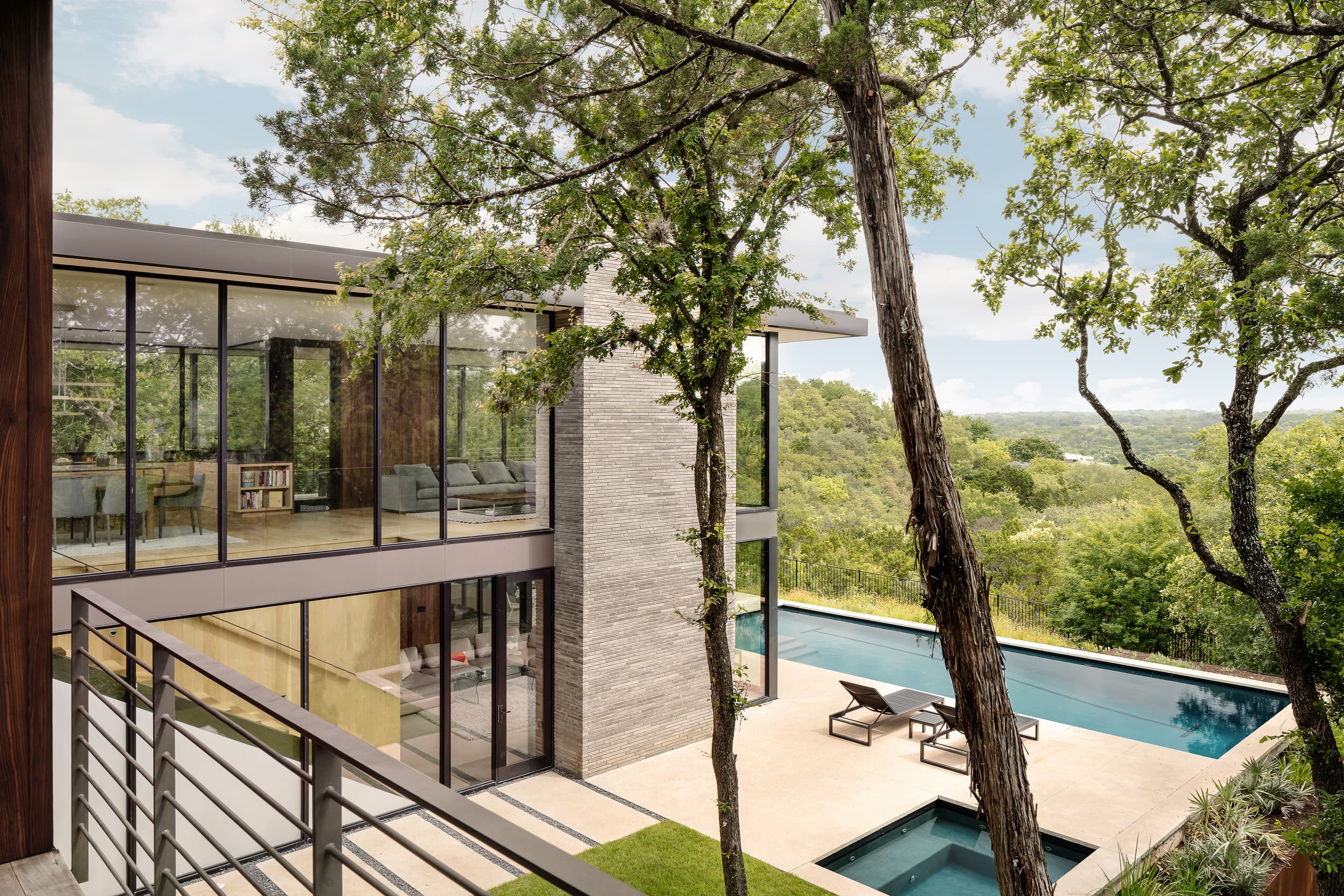 Inwood Residence - Second floor balcony view; A Parallel Architecture
