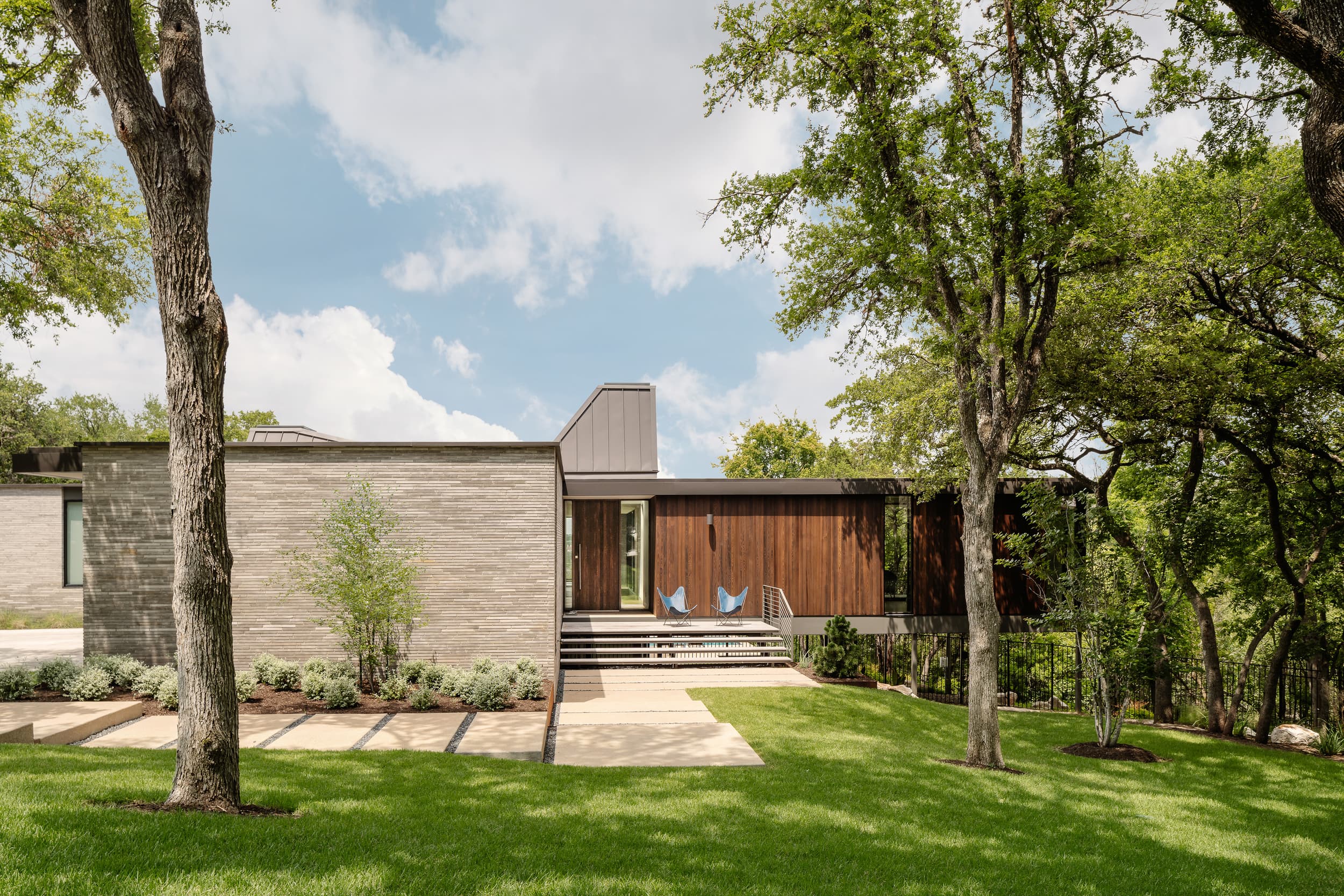 Inwood Residence - Front Entry; A Parallel Architecture