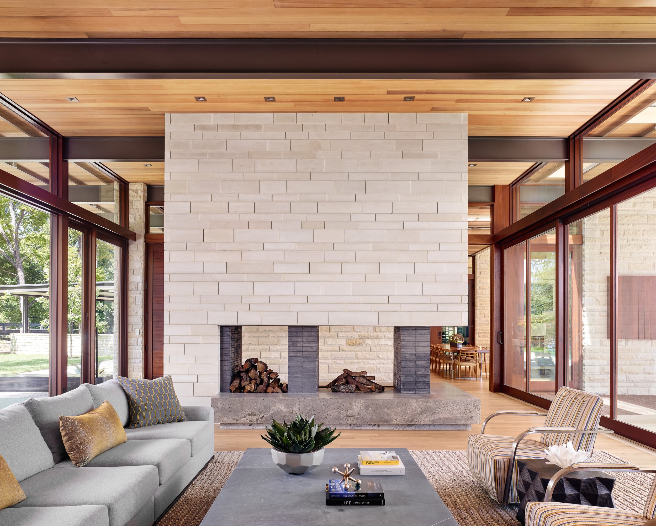 Lake Austin Residence - Living Room; A Parallel Architecture