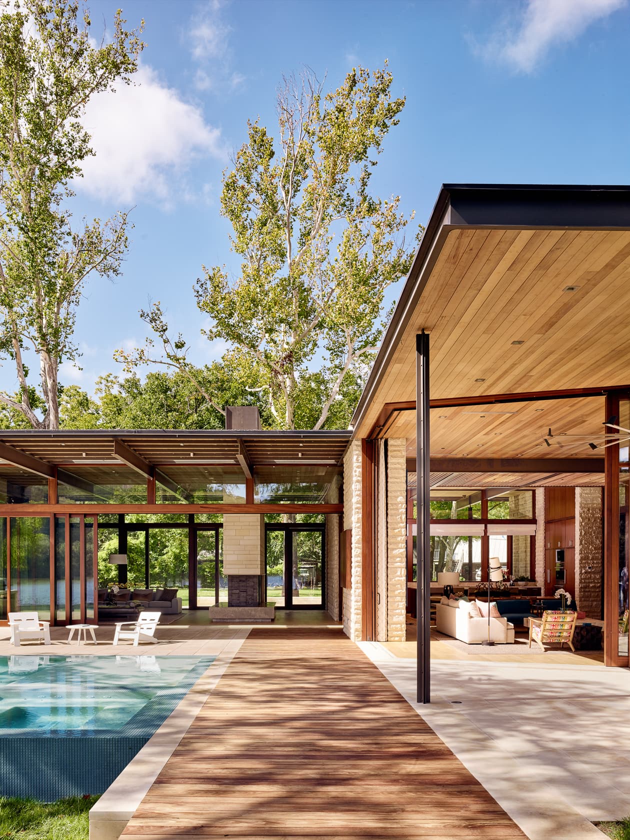 Lake Austin Residence - Back Patio; A Parallel Architecture