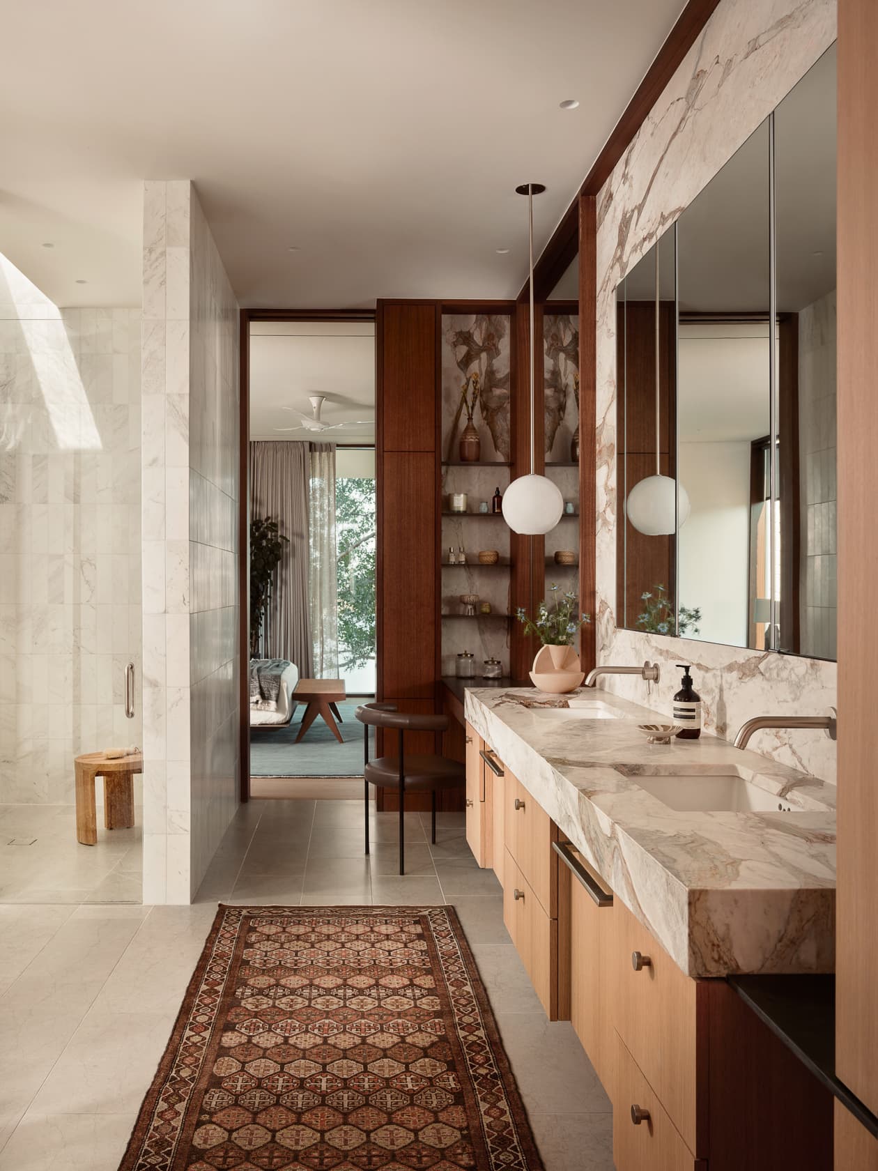 Overlook House - Primary Bath Vanity; A Parallel Architecture