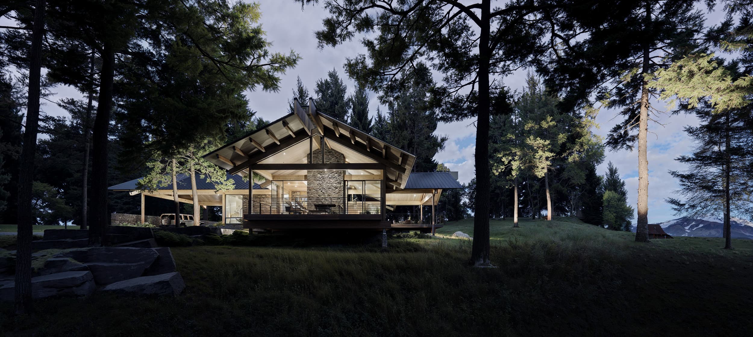 Puget Sound Retreat - Backyard Evening; A Parallel Architecture