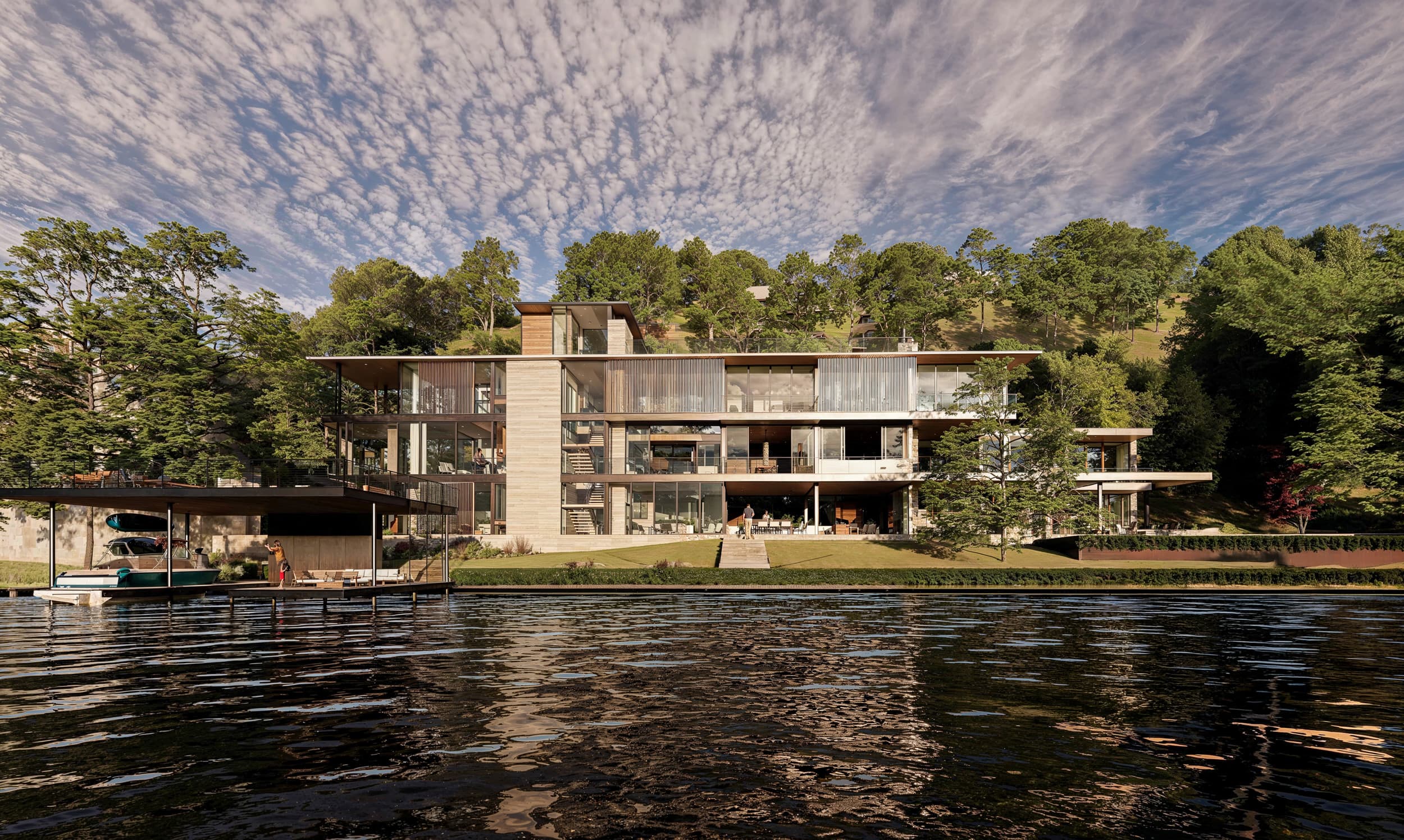 Rivercrest Residence - View From Water; A Parallel Architecture