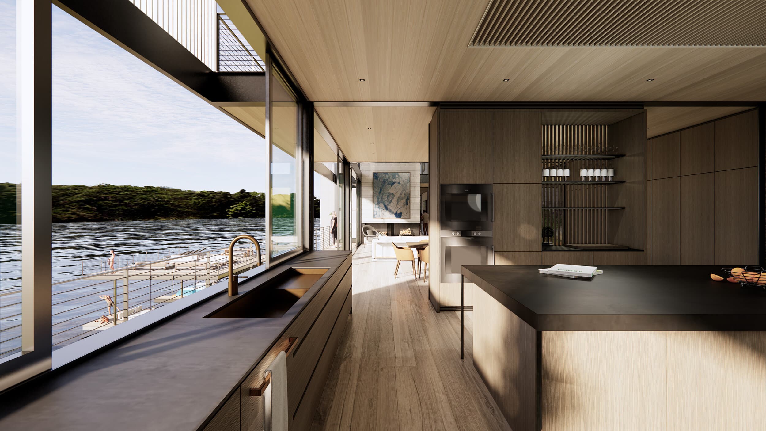 Rivercrest Residence - Kitchen; A Parallel Architecture