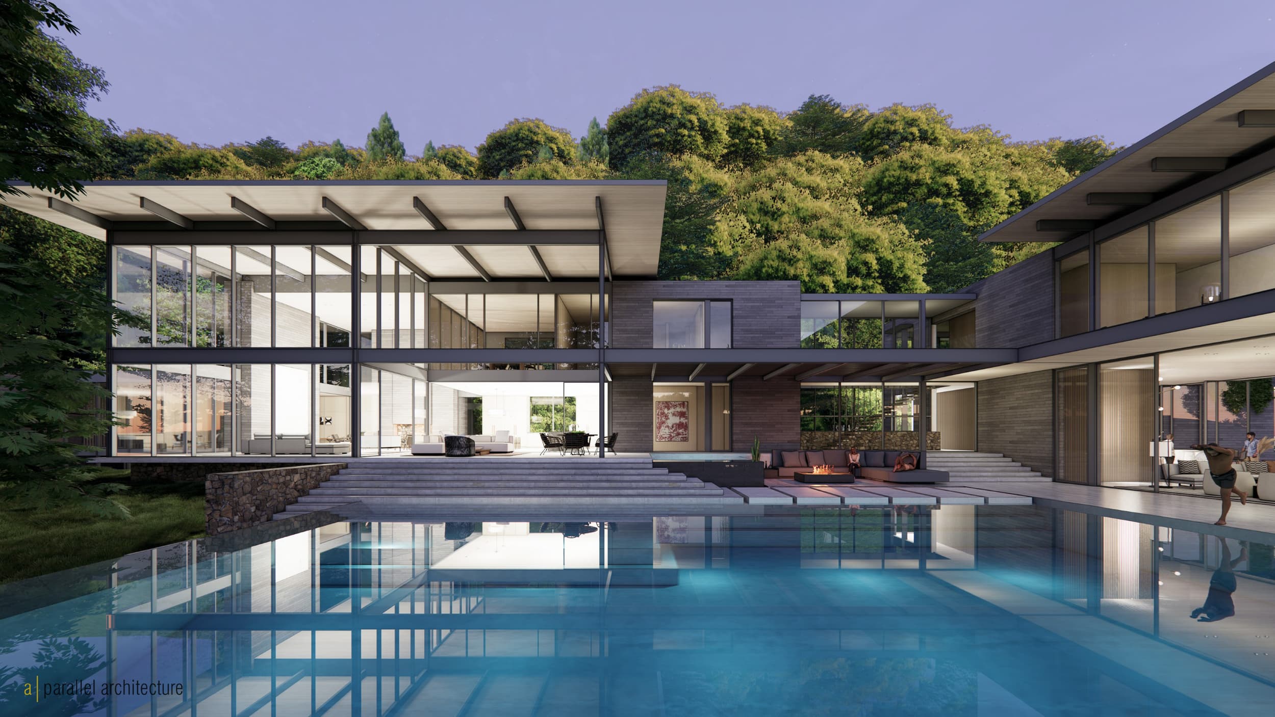 River's End Residence - Pool; A Parallel Architecture