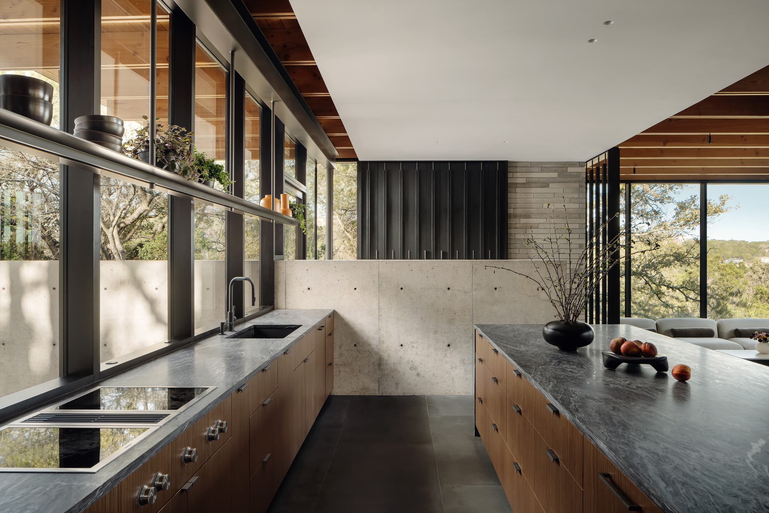 Terrace Mountain Residence - Kitchen; A Parallel Architecture