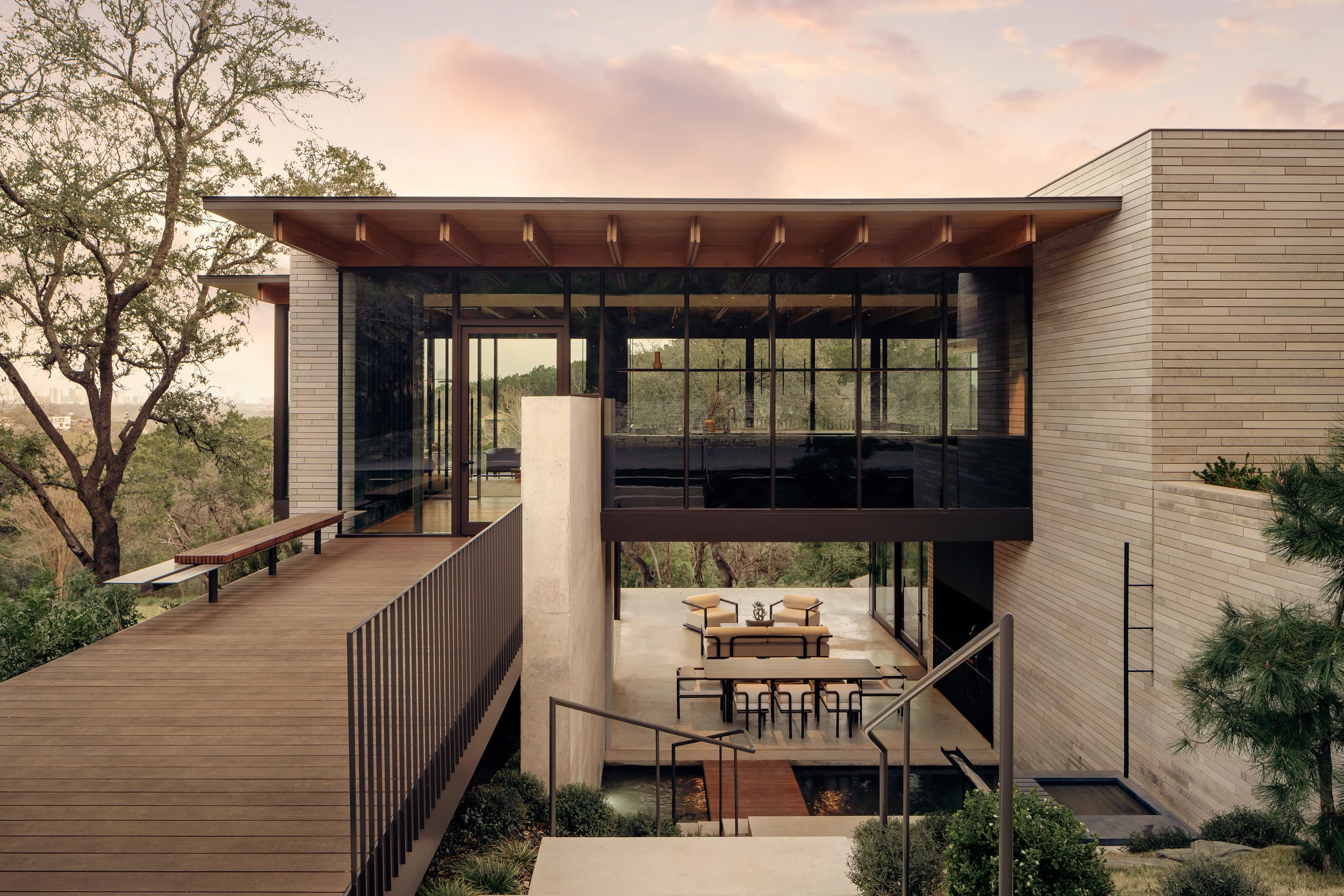 Terrace Mountain Residence - Entrance Day; A Parallel Architecture