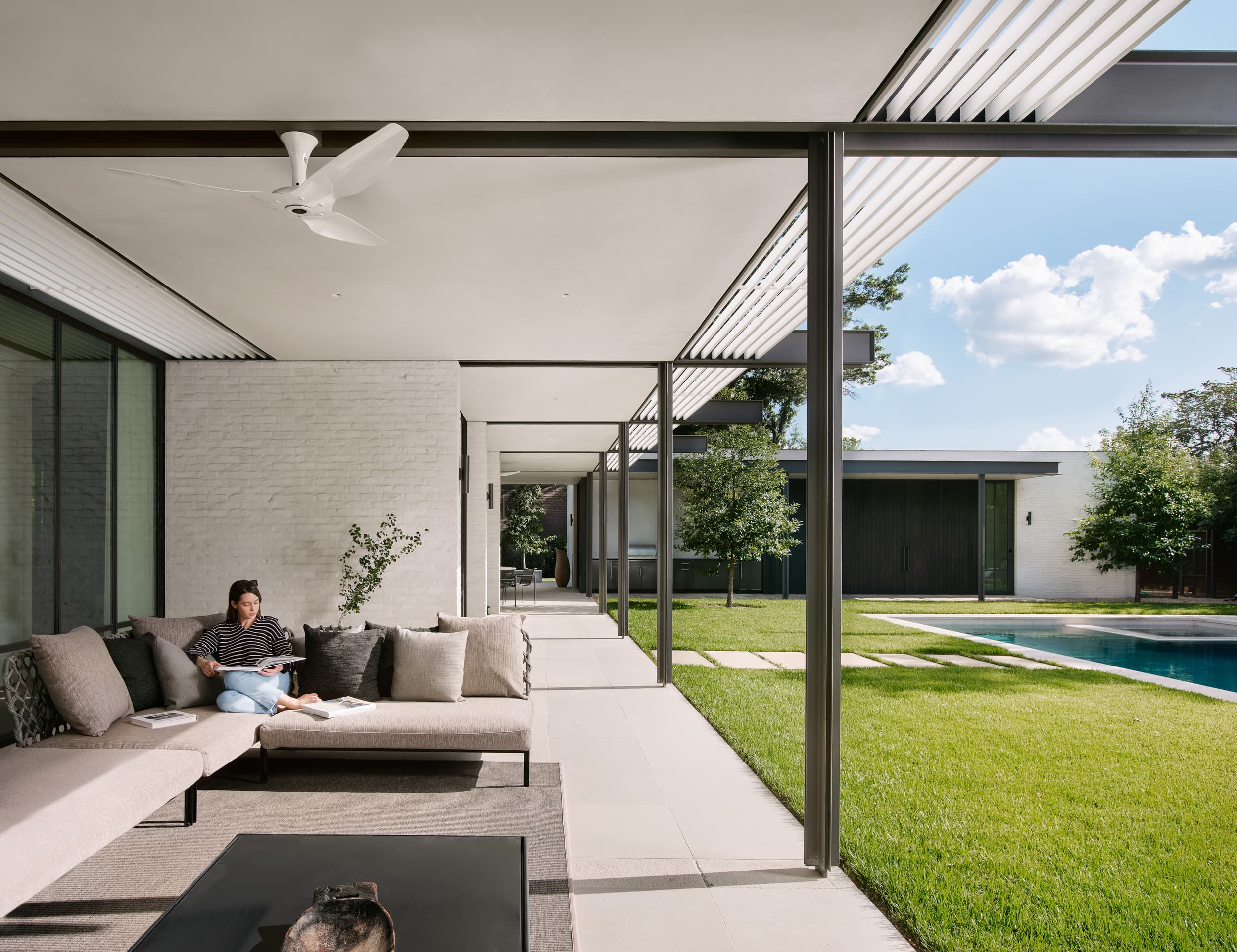 West Lynn Residence - Back Patio; A Parallel Architecture