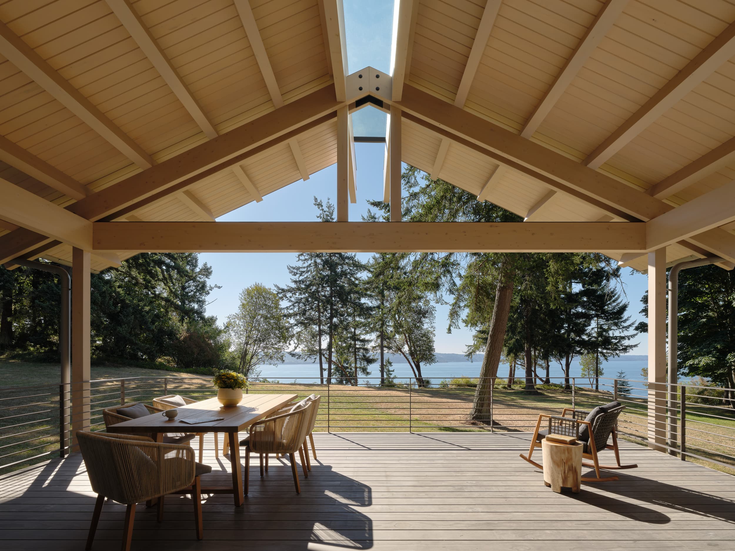 Puget Sound Retreat - Rear Patio; A Parallel Architecture
